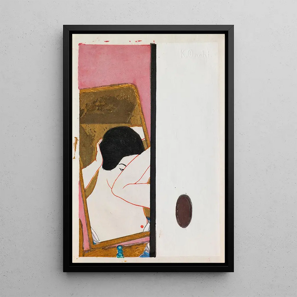 Spiegel - Onchi Kōshirō — gerahmtes Bild an der Wand
