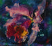Orchidee auf blauem Hintergrund - Augusto Giacometti — Ansicht des Kunstwerks