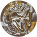 Orpheus und Eurydice vereint - Sir Edward Coley Burne-Jones — in einem Innenraum präsentiert