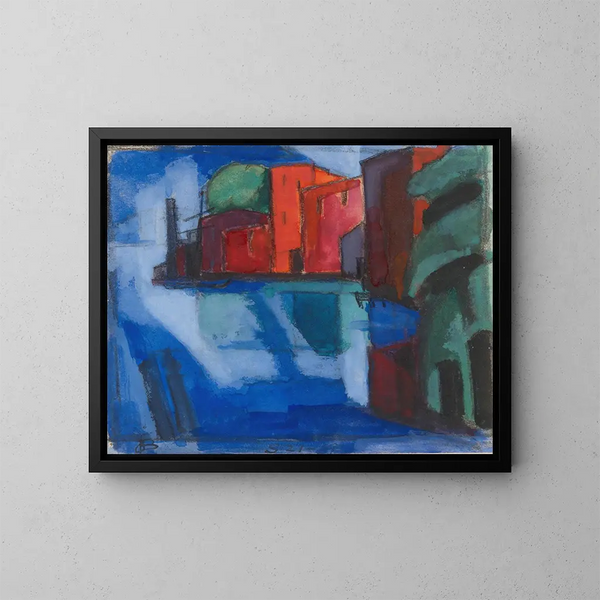 Tal der Passaic zu Beginn des Frühlings - Oscar Bluemner — gerahmtes Bild an der Wand