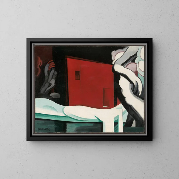 Schnee und Glanz - Oscar Bluemner — gerahmtes Bild an der Wand