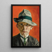 Selbstporträt - Oskar Kallis — gerahmtes Bild an der Wand