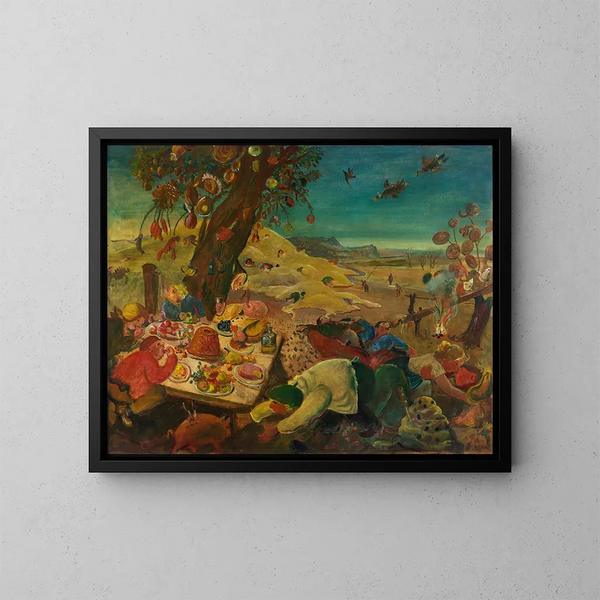 Le pays des délices - Oskar Laske — gerahmtes Bild an der Wand