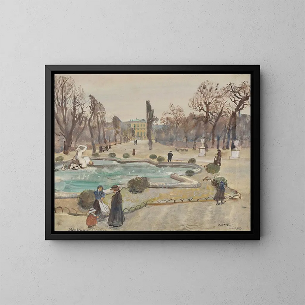 Winter in Schönbrunn - Oskar Laske — gerahmtes Bild an der Wand