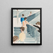 Treppe Bauhaus - Oskar Schlemmer — gerahmtes Bild an der Wand