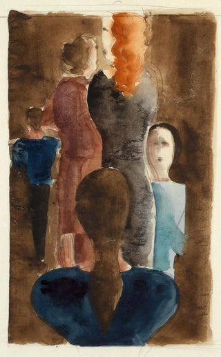 Oskar Schlemmer - Fourcolour study for Women on Stairway.webp