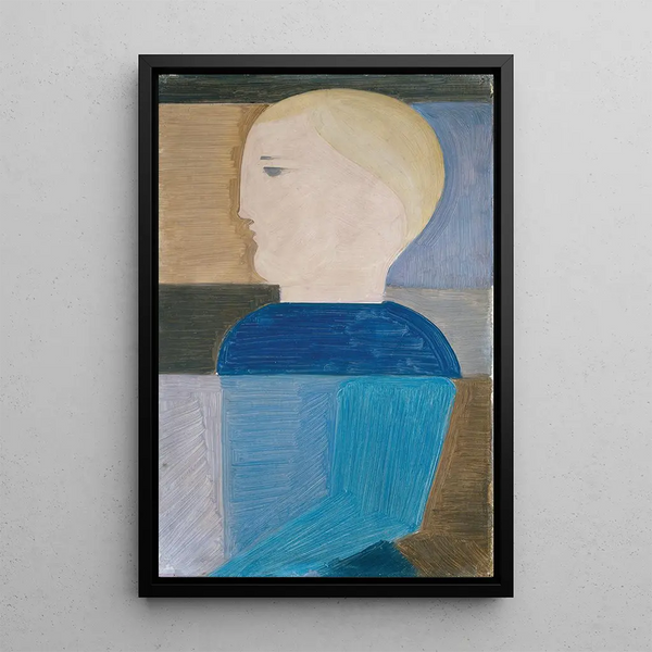 Figur im Profil nach links gerichtet - Oskar Schlemmer — gerahmtes Bild an der Wand
