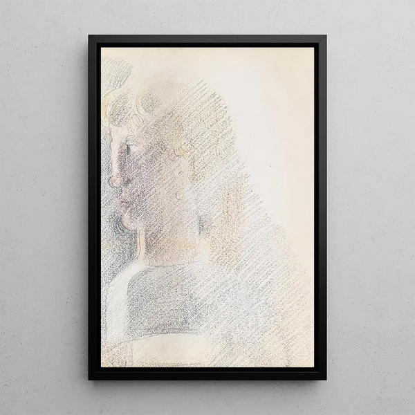 Kopf in Profil - Oskar Schlemmer — gerahmtes Bild an der Wand