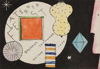 Oskar Schlemmer - Postcard invitation to a lantern festival.webp