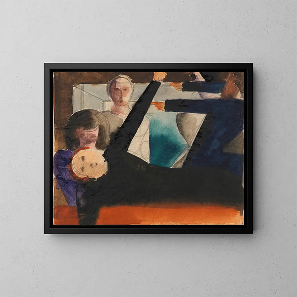 Dialog der Anklage - Oskar Schlemmer — gerahmtes Bild an der Wand