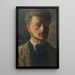 Selbstporträt von Oskar Strnad beim Studieren - Oskar Strnad — gerahmtes Bild an der Wand