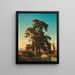 Ein majestätischer Baum im Abendlicht - Oswald Achenbach — gerahmtes Bild an der Wand