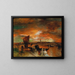 Eine Szene bei Sonnenuntergang in Venedig - Oswald Achenbach — gerahmtes Bild an der Wand
