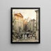 Trauerfeier in Palestrina - Oswald Achenbach — gerahmtes Bild an der Wand