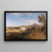 Landschaft bei Pompeji - Oswald Achenbach — gerahmtes Bild an der Wand