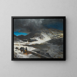 Oswald Achenbach - The Great St Bernard Inn In The Alps.webp