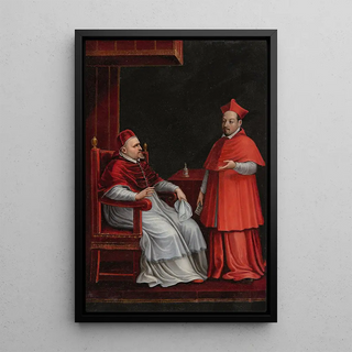 Ottavio Leoni - Pope Paul V seated with his nephew Scipione Borghese.webp