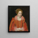 Portrait einer Dame in mittellanger rosa Kleidung - Ottavio Leoni — gerahmtes Bild an der Wand