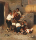 Italienische Bauernfamilie beim Heuaufladen - Otto Brandt — Ansicht des Kunstwerks