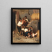 Italienische Bauernfamilie beim Heuaufladen - Otto Brandt — gerahmtes Bild an der Wand