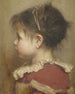 Portrait de profil d'une petite fille en robe rouge - Otto Brandt — Ansicht des Kunstwerks