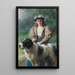 Mädchen mit Hund - Otto Eerelman — gerahmtes Bild an der Wand