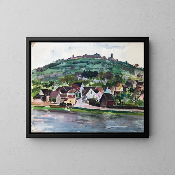 Die Festung Dilsberg bei Heidelberg - Otto Geigenberger — gerahmtes Bild an der Wand