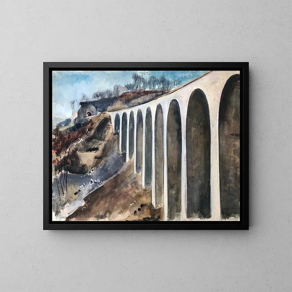 Pont de Drachenloch au versant de Drackenstein - Otto Geigenberger — gerahmtes Bild an der Wand