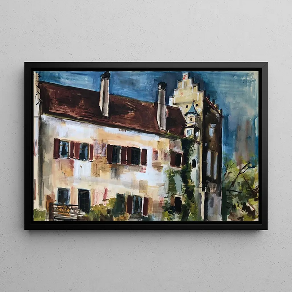 Château d'eau à Reichertshausen - Otto Geigenberger — gerahmtes Bild an der Wand