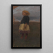 Mädchen in der Heide - Otto Modersohn — gerahmtes Bild an der Wand