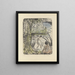 Nackt im Wasser - Otto Mueller — gerahmtes Bild an der Wand