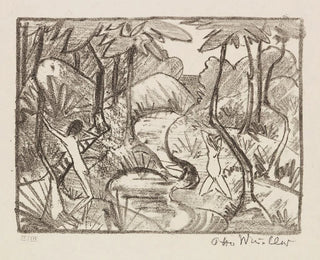 Otto Mueller - Zwei Figuren am Waldbach 2 Waldlandschaft.webp