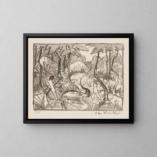 Otto Mueller - Zwei Figuren am Waldbach 2 Waldlandschaft.webp