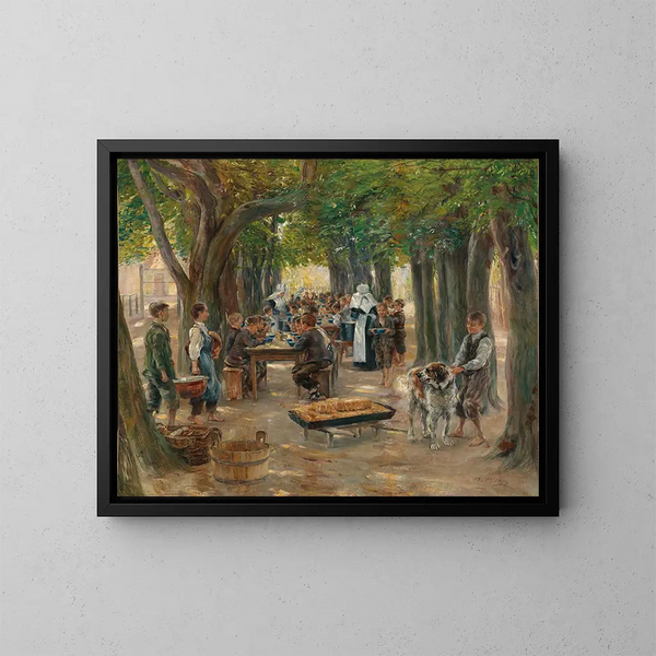 La soupe du couvent - Otto Piltz — gerahmtes Bild an der Wand