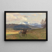 Cavalier dans un paysage de montagne Benediktenwand - Otto Strützel — gerahmtes Bild an der Wand