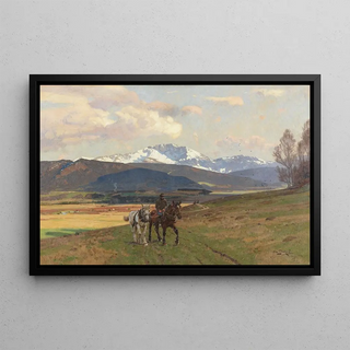 Otto Strtzel - Reiter in Gebirgslandschaft Benediktenwand.webp