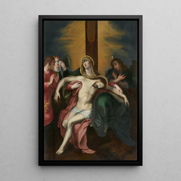 La Déploration du Christ avec des anges - Otto van Veen — gerahmtes Bild an der Wand