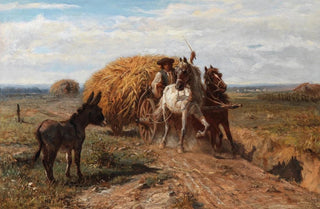 Otto von Thoren - A Donkey on a Country Road.webp