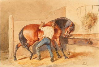Otto von Thoren - Im Pferdestall.webp