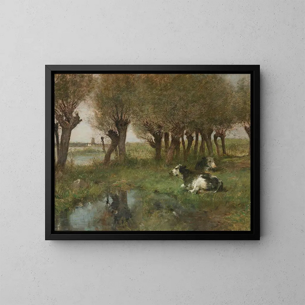 Mittagspause - Otto von Thoren — gerahmtes Bild an der Wand