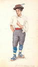 Italienisches Mann-Gemälde mit Schlägern und Federhut - P. C. Skovgaard — Ansicht des Kunstwerks
