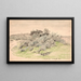 Landschaft mit Büschen - P. C. Skovgaard — gerahmtes Bild an der Wand