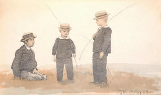 P C Skovgaard - Tre drenge med strhatte.webp