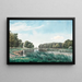 unruhiger Landschaft mit einem See und drei Kindern beim Angeln - P. C. Skovgaard — gerahmtes Bild an der Wand