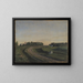 Vejby mit der Kirche im Norden, Abendlicht, Zeeland - P. C. Skovgaard — gerahmtes Bild an der Wand
