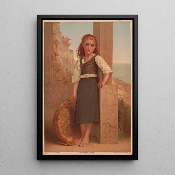 O Mädchenfischer - Peter O. Vickery — gerahmtes Bild an der Wand