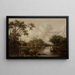Stadt mit Fluss - Pieter van Mase — gerahmtes Bild an der Wand