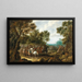 Landschaft mit Bäumen und ruhenden Soldaten - Palamedes Palamedesz — gerahmtes Bild an der Wand
