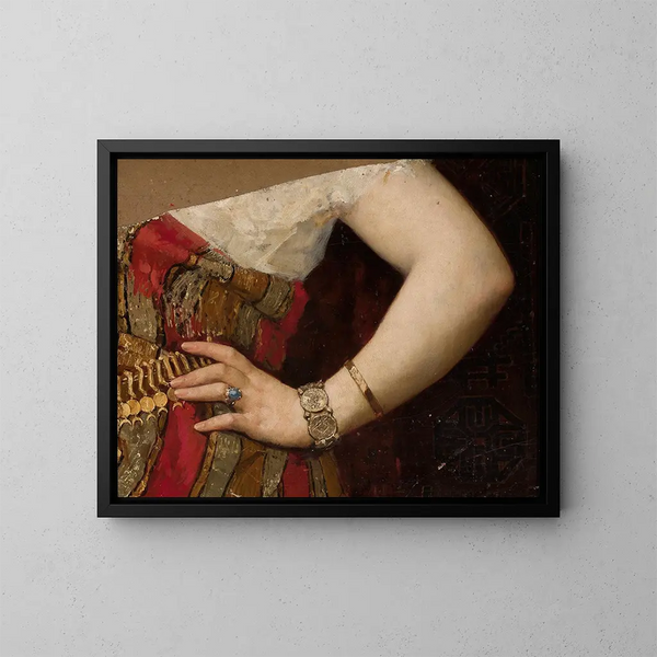Fragment des Porträts von Matylda Godebska - Pantaleon Szyndler — gerahmtes Bild an der Wand