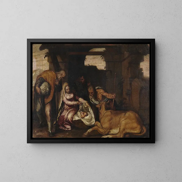 Anbetung der Hirten - Paolo Farinati — gerahmtes Bild an der Wand